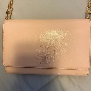 Tory Burch Charlie Patent Leather Wallet Crossbody
